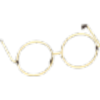 Gold Circle Glasses - Uncommon from Hat Shop (Robux)